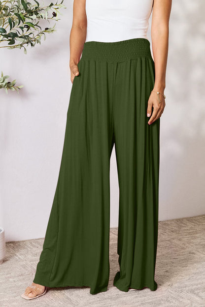 The802Gypsy pants ❤GYPSY-Double Take-Wide Waistband Wide Leg Pants