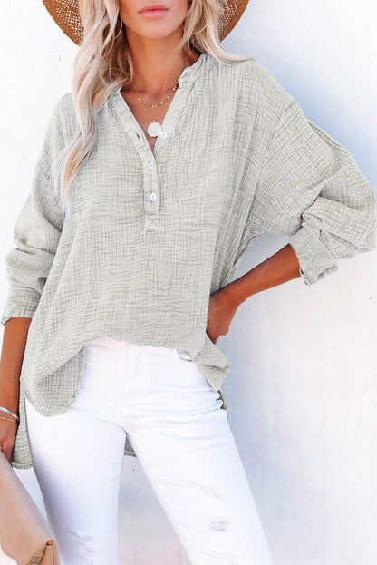 Trendsi top Misty  Blue / S Gypsy Bry Long Sleeve Blouse